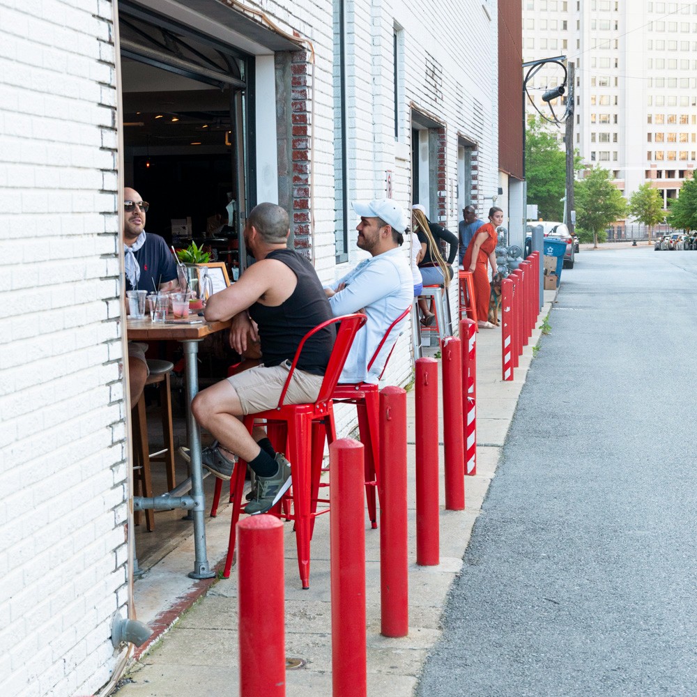 Let the people feast! 
Rain or shine, our garage door remains open and ready to serve you! Join us for a drink and steak of your choice, or order takeout and enjoy your meaty feast in peace! You can't really go wrong here folks. #steakdinner #thirstythursday #rainorshine #delish