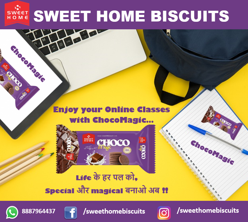 sweethome_b's tweet photo. No School !! Online Classes !! Virtual Classes !!
Life has become so boring, but Sweet Home Biscuits brings ChocoMagic to add Magic in your daily routine !
Enjoy your Online Classes with Sweet Home Choco Magic !!
Swaad aisa jo rahega sada Yaad !!
@sweethome_b #chocomagic https://t.co/3Uw9XsXf0M