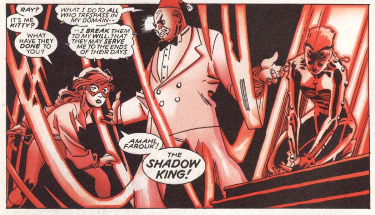 X-Men True Friends Kitty & Rachel time travel to 1936 where Amahl Farouk is working for Hitler but really just trying to take over the world. Wolverine is in this and somehow already has his claws? The heroes stop him.