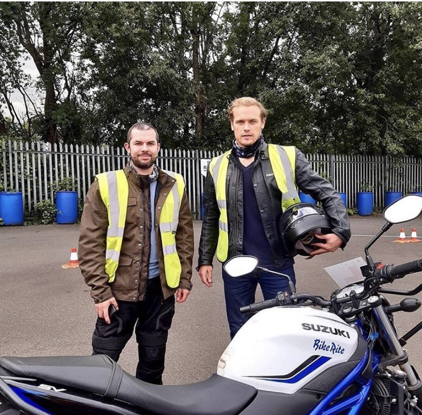 Yay Sam is finished with his full bike license training. Bringing out the daredevil side of him with dem iron horses!