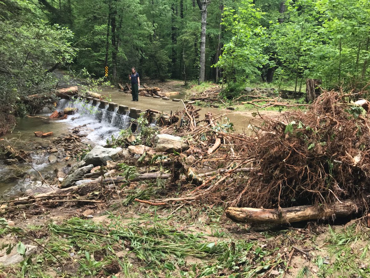 NFsNCarolina's tweet photo. On Aug 10, Mortimer Campground in Pisgah National Forest will temporarily close for major construction of a bridge to replace the low water crossing of Thorps Creek, which flows through the campground.  It may remain closed for the rest of the season, depending on construction. https://t.co/zKUbmN2rPO