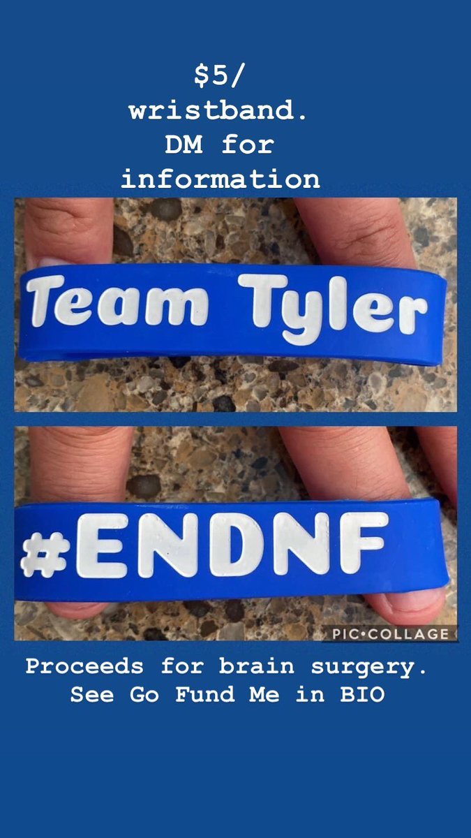#TEAMTYLER #ENDNF wristbands are in. You can donate through the Go Fund Me link or DM for more details. gofundme.com/f/tyler-neppls…