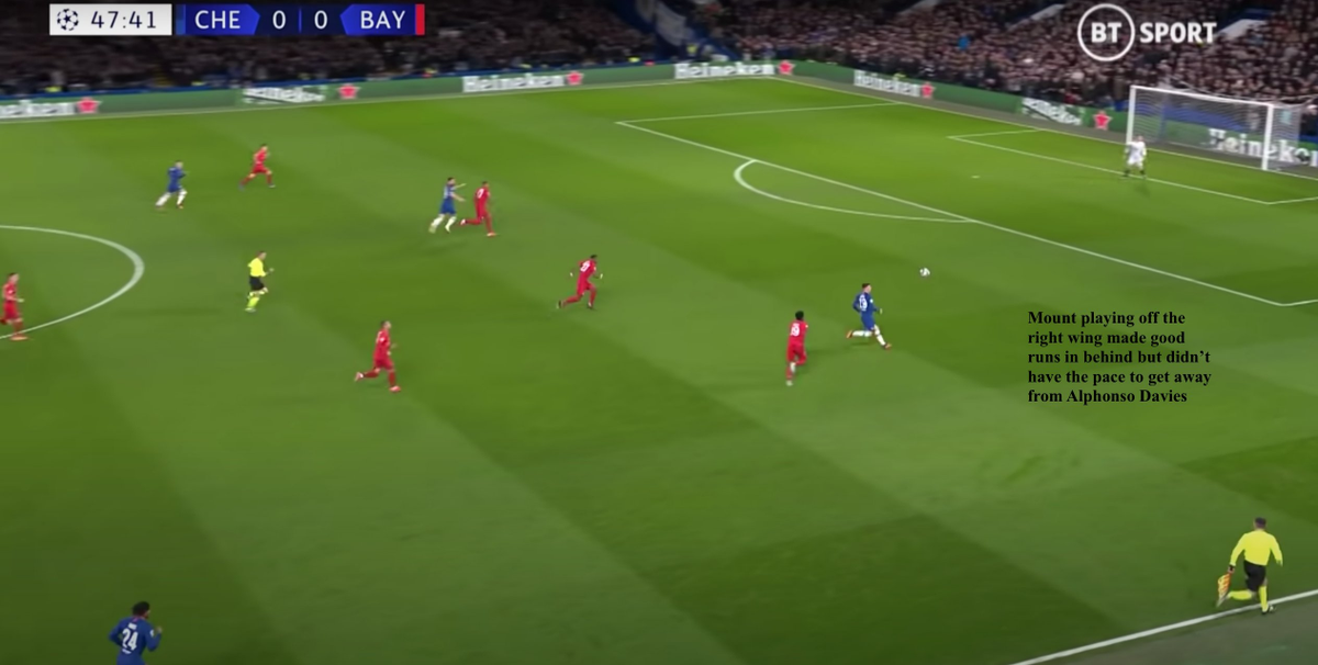 Bayern 3-0 Chelsea•Will keep this short & sweet given the odds of an upset are remote, but how can Chelsea do it?1.Despite the scoreline, Chelsea breached Bayern's high line many times at the Bridge,but had Mount & Barkley in wide roles, so didn't have the pace to capitalise