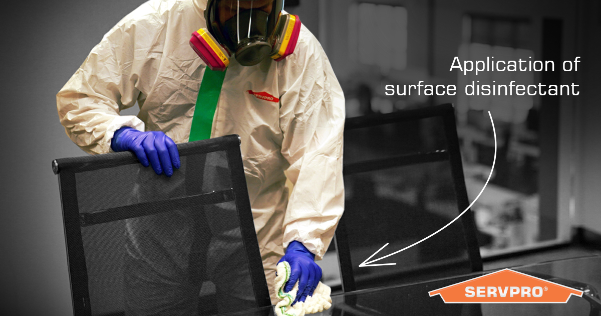 SERVPRObradleyc's tweet image. For proactive and reactive viral pathogen cleaning, one product we rely on is ServprOXIDE. The disinfectant is effective against a range of pathogens, EPA-registered, and is NSF Rated which means rinsing isn&apos;t required on food contact surfaces.