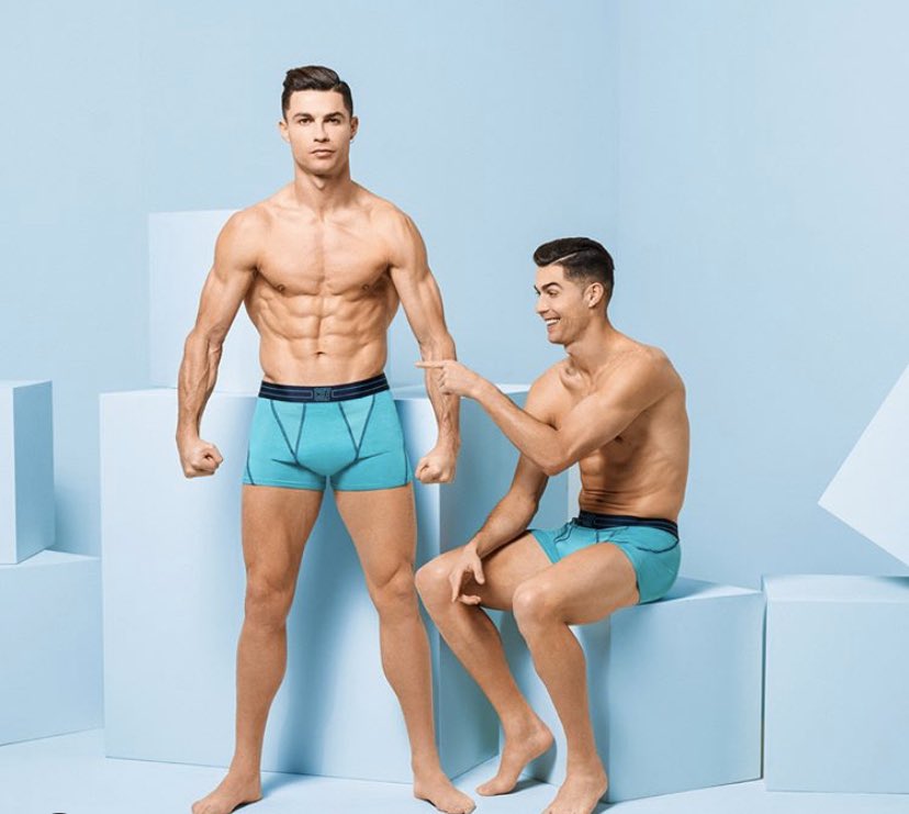 Ronaldo has his own underwear brand, Messi could never even dream about this.