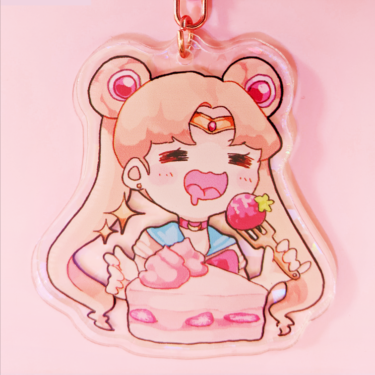 sailormoonzine's tweet photo. Check out our cute Usagi holographic keychain! We only have 5 left, so make sure you get yours today!⭐https://t.co/yh6WDmVUp9 https://t.co/nRRX8HlEV0