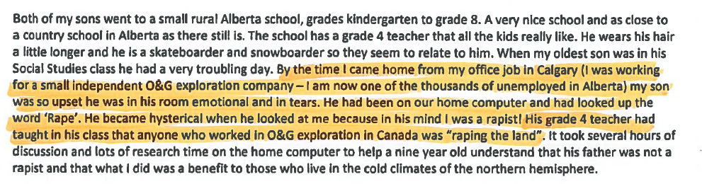 NEW (thread) today, the Minister of Education  @AdrianaLaGrange said the department is attempting to end bias in the social studies curriculum. I asked for an example of bias, and was sent these images.  #ableg