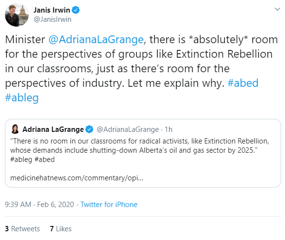 NEW (thread) today, the Minister of Education  @AdrianaLaGrange said the department is attempting to end bias in the social studies curriculum. I asked for an example of bias, and was sent these images.  #ableg