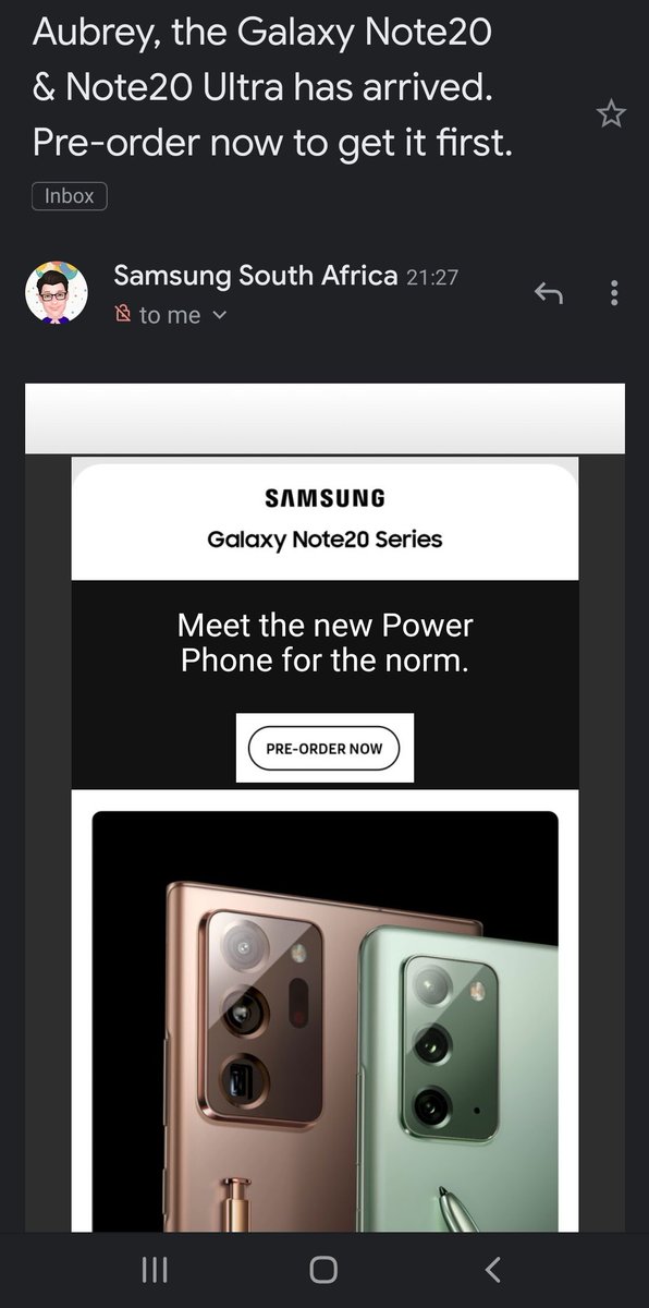 AubreyEsco's tweet image. Dear @SamsungMobileSA, thank you for considering me as a potential #Note20Ultra owner but unfortunately I cannot afford this beautiful device. I however would like to request that you kindly send me this device as a gesture of goodwill. Thanking you in advance.
#Note20Ultra5G ❤️