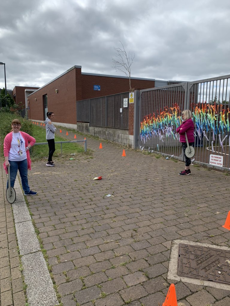 We have been in figuring out social distancing at our beautiful rainbow gate. We can’t wait to see all our lovely pupils next week 🥰