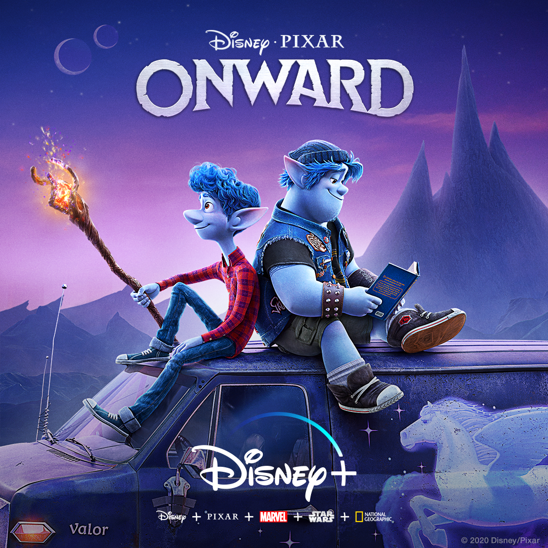DisneyPlus's tweet photo. The quest beginneth. #PixarOnward is now streaming on #DisneyPlus.