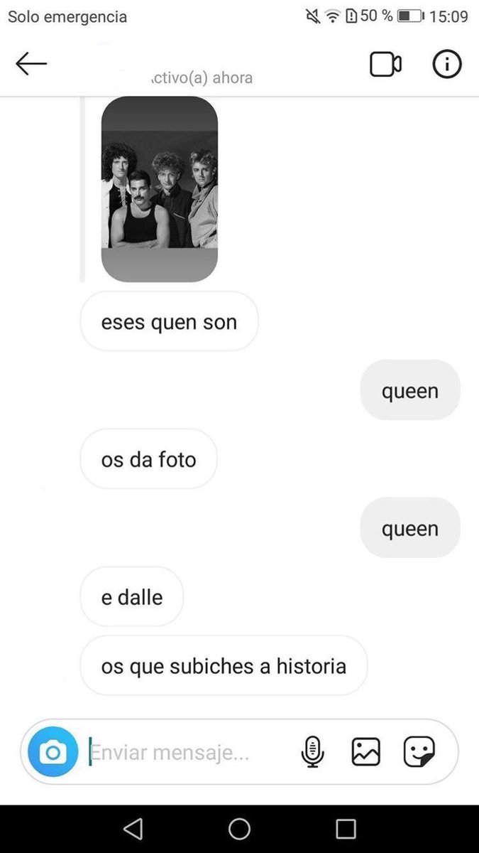 nerrdallas's tweet image. remember de cando un amigo de miña irmán lle contestou á historia que subiu de queen