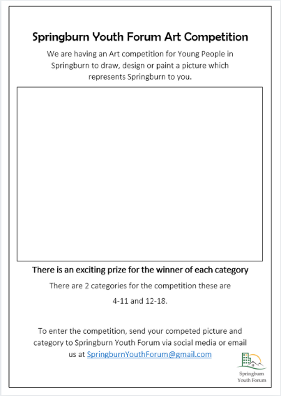 SpringburnYF's tweet image. We are now in the last week of Summer Holiday so we decided to run one last activity for young people to get involved in. We are having a Art competition were we are asking young people to design, draw or make something that reminds them of Springburn. Prizes for the best artwork