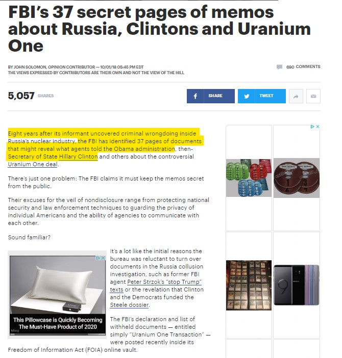 37 pages of secret, hidden memos between likely Mueller, McCabe, the prior admin, Hillary, Comey and Rosenstein were discovered. The case was assigned to John Huber by Sessions who is now overseen by Barr We're still waiting on it, but no witnesses were ever interviewed