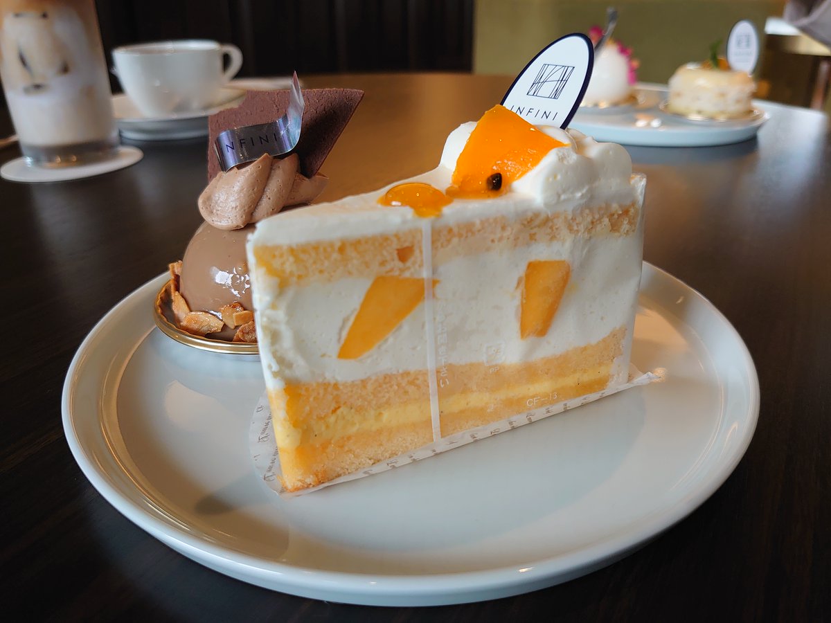 シン ケーキ好き בטוויטר Infiniのマンゴーのショートケーキ スポンジにたっぷりパッションシロップを打ってます 薄いスポンジでカスタードをサンドしてコクをプラス マンゴーが甘くて美味しい パッションの酸味が活きますね Infini マンゴーのショートケーキ