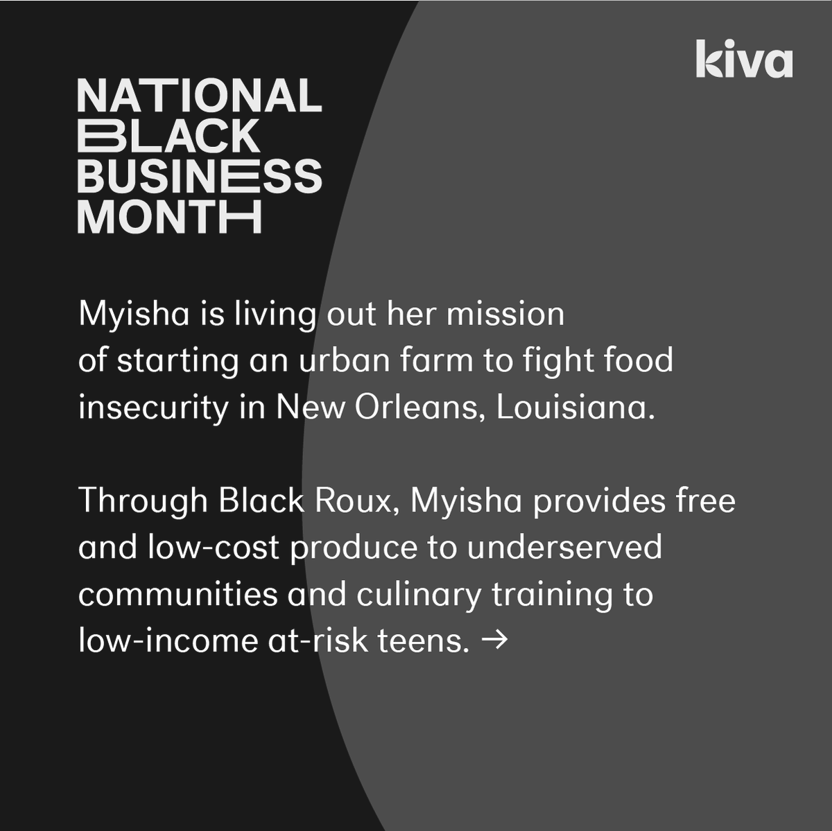 Kiva's tweet photo. If you're facing systemic racism while trying to get financing for your business, join Kiva. Our community is ready to fund your dreams and offer zero-interest loans. Apply at https://t.co/A7qOVwFThx today.

#NationalBlackBusinessMonth #KivaCommunity https://t.co/PSgj1ABa1x