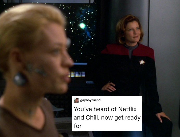 (this one might be *too* niche but i truly believe b'elanna would take a special interest in wlw drama)