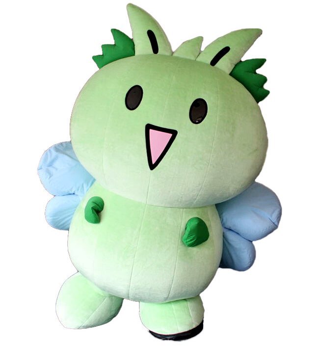 Higassy, a green Zelkova tree fairy, is the mascot of