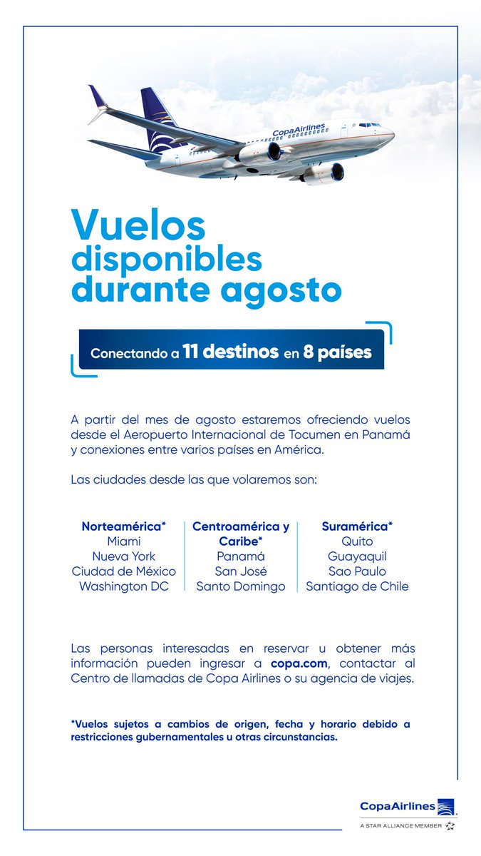 Copa Airlines tweet media