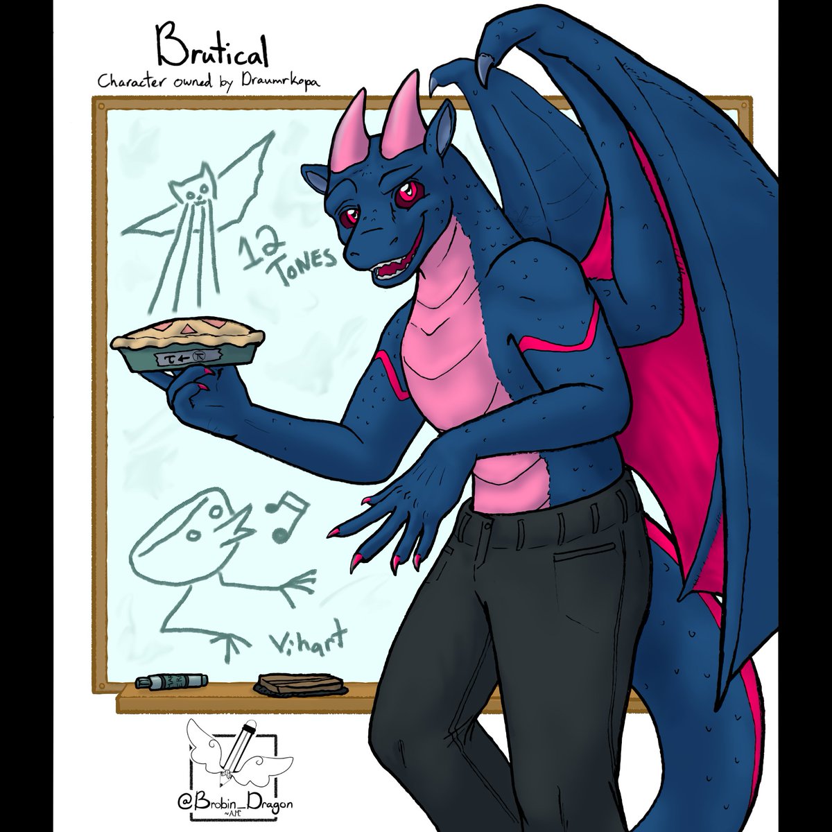brobin_dragon's tweet photo. 23rd attack, complete! Anyone remember Vihart's youtube video on 12 Tones? I do.
.
#artfightattack #Artfight2020 #artfight #teamspice #artfightspice #dragon #anthrodragon #furry #scalie #brobin_art #vihart #mathnerddragon https://t.co/aQ8s0n2HAQ