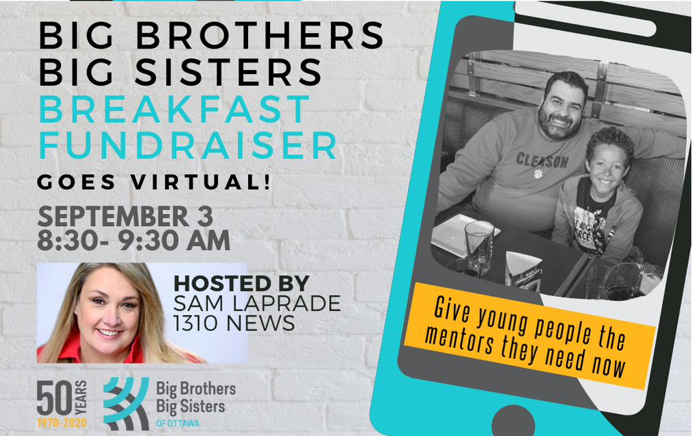 This #ThankfulThursday we are asking you to breakfast.  

September is #BBBSMonth &amp; our 50th anniversary Breakfast Fundraiser directly supports youth in 25 priority #Ottawa communities. We have a great lineup planned! Plus...#bacon.  

Register for free at bbbso.ca