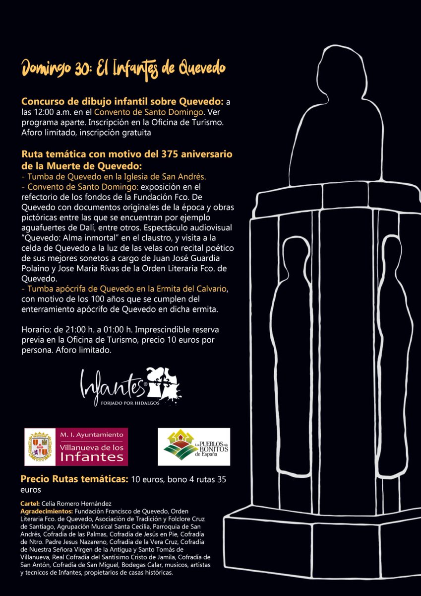 TurismoInfantes's tweet photo. Llega #InfantesLlenoDeLuz 💡💡
🗓 Del 27 al 30 de agosto llega a Infantes esta atractiva propuesta turístico-cultural que nos dejará "deslumbrados" 😉

#TurismoCultural #TurismoInfantes #lospueblosmasbonitosdeespaña https://t.co/7JaWKw61FI