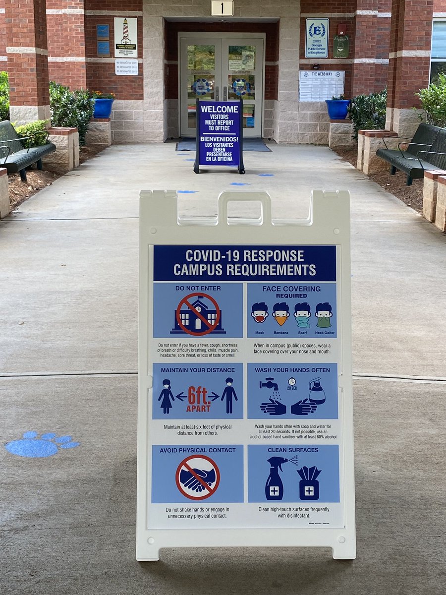 WBMS is practicing safety each day so we can stay healthy and serve our community. #thewebbway <a href="/WebbBridgeMS/">Webb Bridge MS</a>