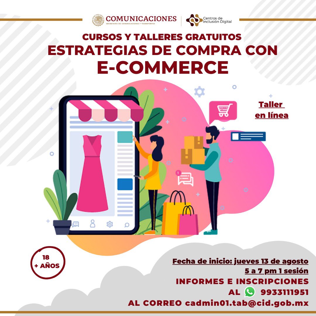 SEDEC_Tab's tweet photo. #SEDEC te invita a participar en las actividades de capacitación #EnLínea para obtener habilidades digitales que se realizan por parte del Centro de Inclusión Digital sin costo. Desarrolla tus capacidades para emprender e innovar.
Más información al 9933111951
#EmprenderTabasco https://t.co/l0lCMbEBuZ