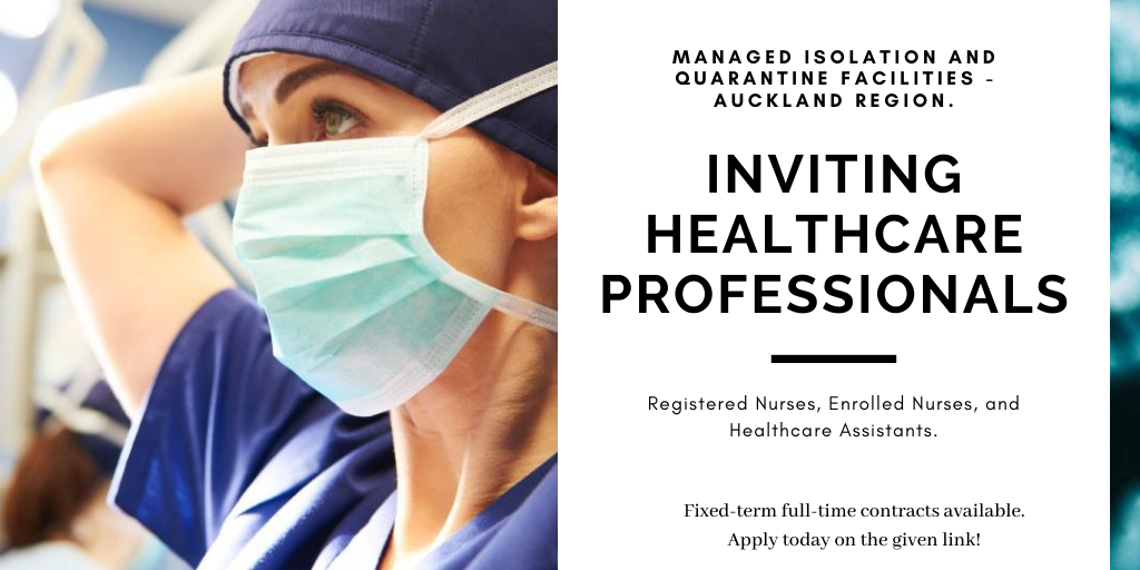 We need support with our continued fight against COVID-19 as we work to Keep it Out and Stamp it Out.

Apply on the link today nra.health.nz/covid-19-workf…

#NursingNow2020 
#NursingNowNZ 
#NursingNowAotearoa
#SupportNursesAndMidwives
#InternationalYearOfTheNurse
#Auckland