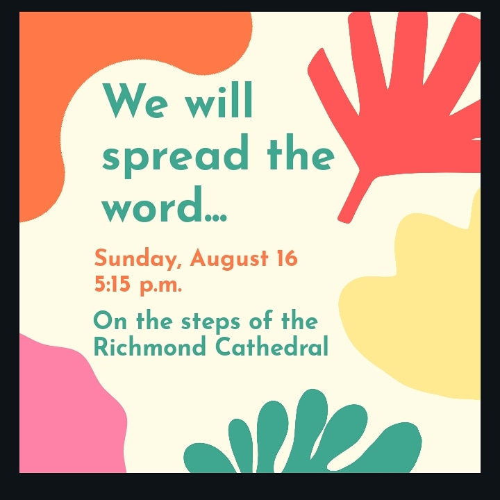 Justice4FrMark's tweet photo. On this day VCU students and parishioners are coming back to the area and we hope to spread the word about what is going on with the increased traffic in the area. Van sign ups from the Martinsville/Rocky Mount area and more information will come soon. 
#rvapriest #cdr200 https://t.co/wCZeNKWj4Y