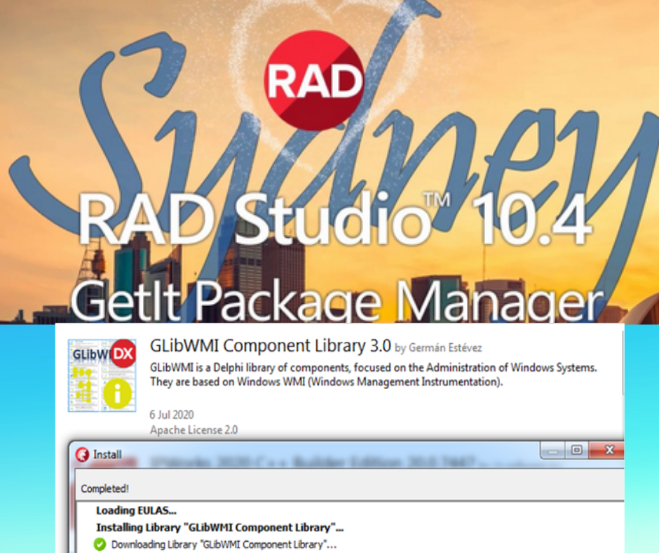 EmbarcaderoTech's tweet photo. GLibWMI 3.0 Component Library is now included on GetIt Package Manager for Delphi 10.4! GLibWMI is a component library focused on Windows Systems Administration. Learn more: https://t.co/B5hPwzMdxB #Delphi104 #RAD104 #GetIt #componentlibrary https://t.co/tL0bhYX6wo