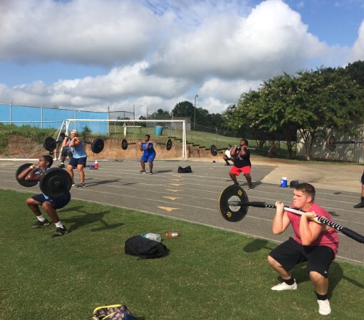 burns_football's tweet photo. The Dogs finished up this week’s phase 2 workouts this morning! We couldn’t ask for more from these guys! They just want to PLAY! #LetDogsBeDogs 🐾 #MaddogPride #WTN https://t.co/qaXPIE9GEz