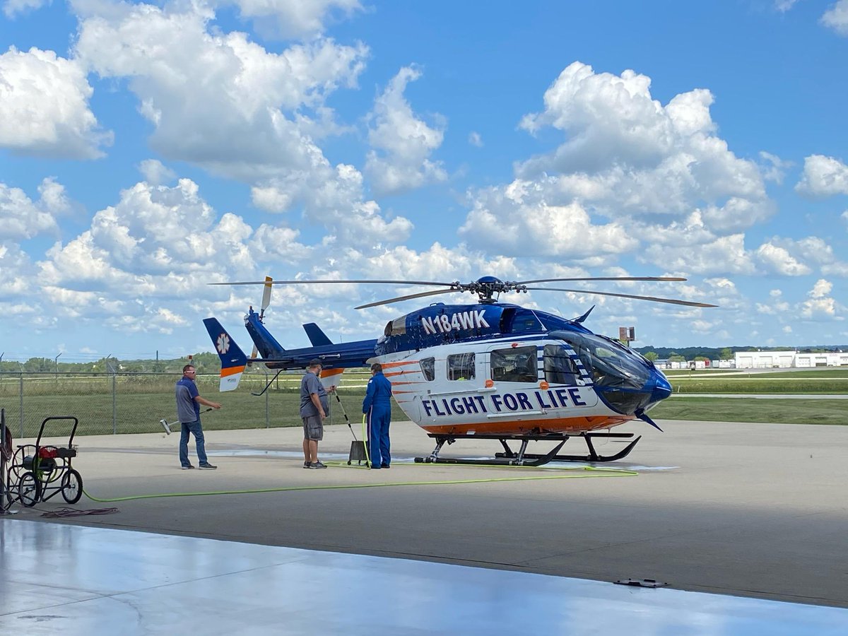 Most of our days are spent caring for patients, training to be the best clinicians in the region, and making sure safety is always the top priority. But once in a while we spend some time making sure our helicopter and ambulances look good... This morning was one of those days.