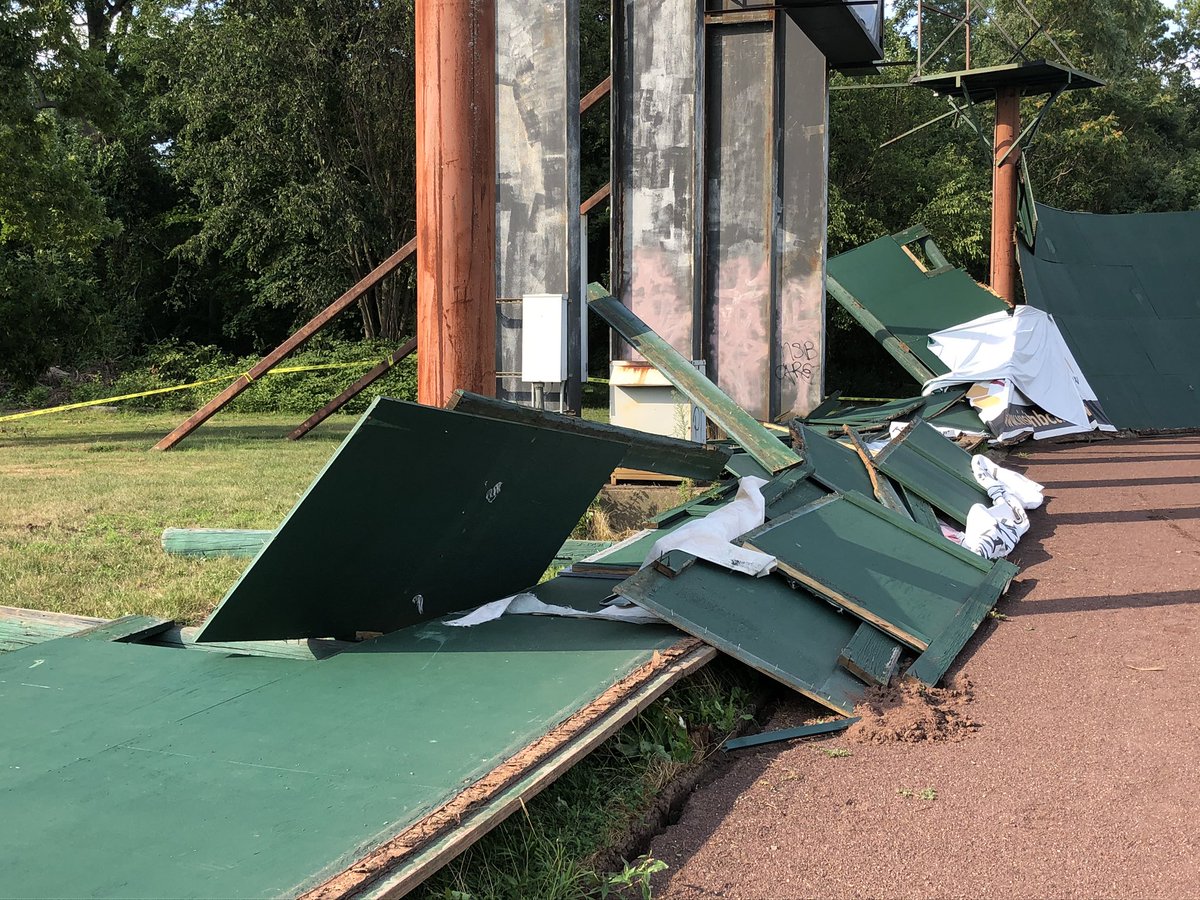 Matt_Finkel's tweet image. You don’t have to hit it as far for a home run tonight in New Britain. The Bees have installed a temporary fence after winds from Isaias took out the entire left field wall! @NewBritainBees host Worcester tonight at 6:35p