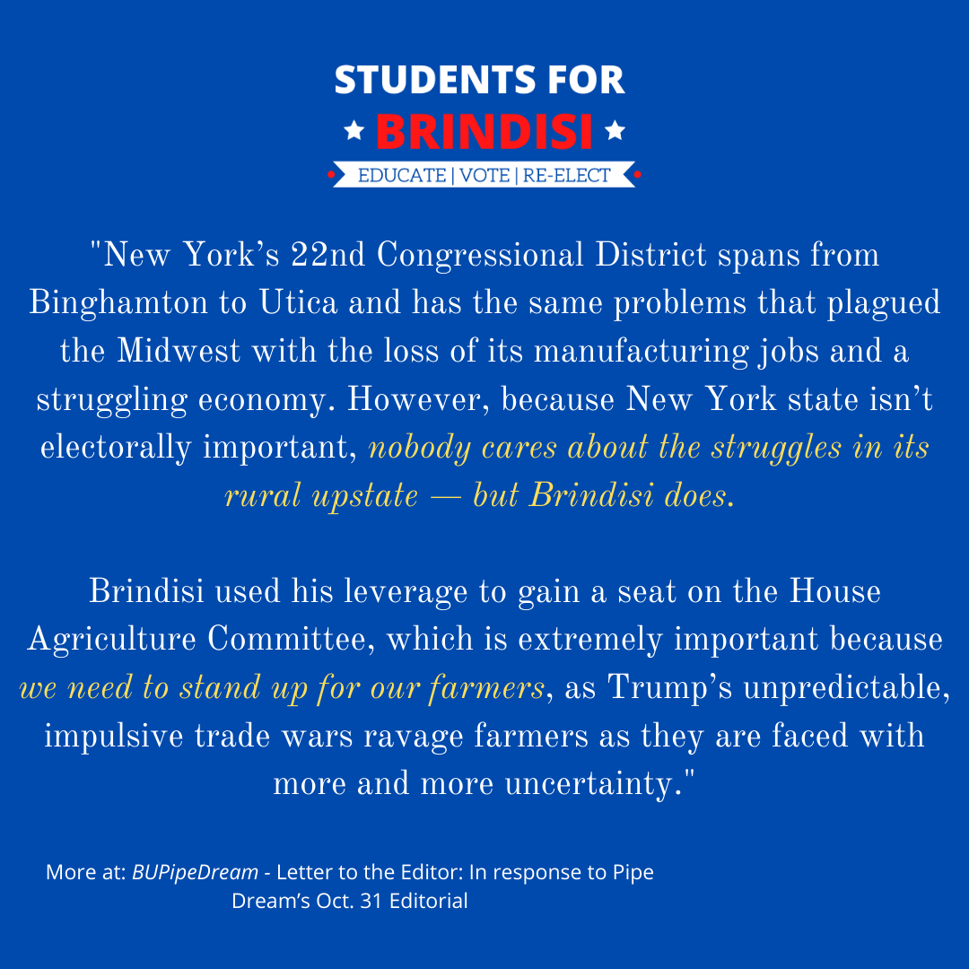 students4brindi's tweet photo. Binghamton University alum @thomasjdowling wrote a great piece on why @ABrindisiNY is the right choice for upstate New York. 1/

You can read the full piece here: https://t.co/x7mImibtTa https://t.co/Q8OsUVA0zc