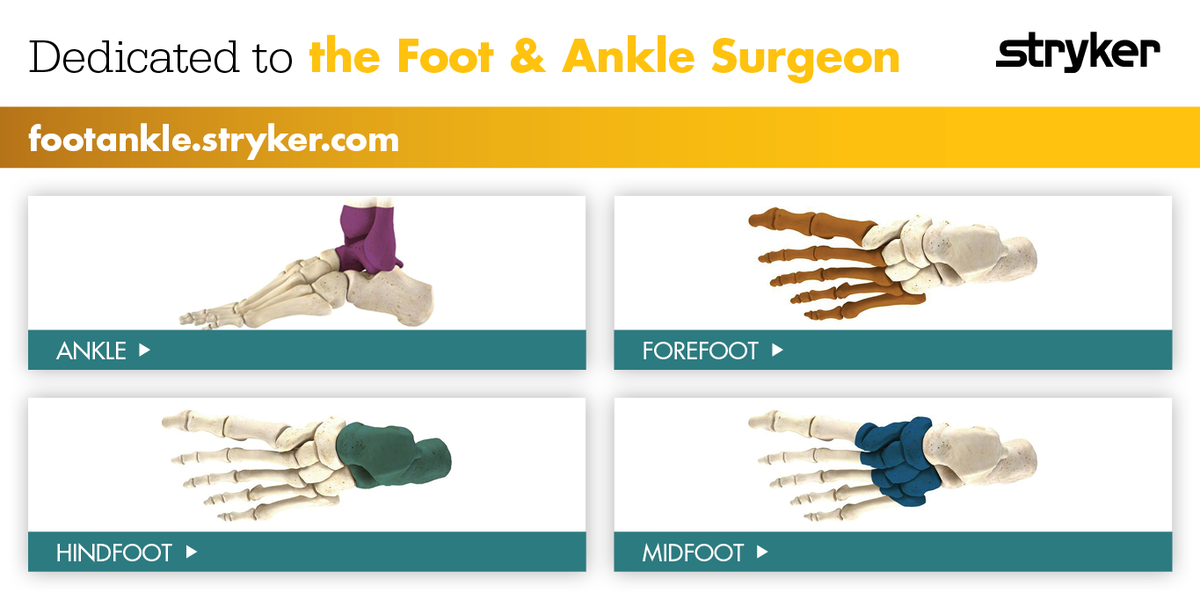 We are dedicated to the Foot & Ankle surgeon! Check out bit.ly/strykerfootank… for videos and product information. Searching just became easier - filter by indication or product family! #strykerfootankle