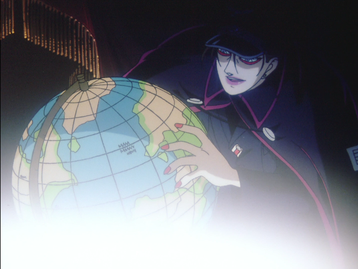 In coming to terms with this character, we went back to the original script to try to help figure things out. The script says the nazi-leader persona is supposed to adopt a child's voice, not a feminine one, but the intention in the voice recording could be interpreted both ways.