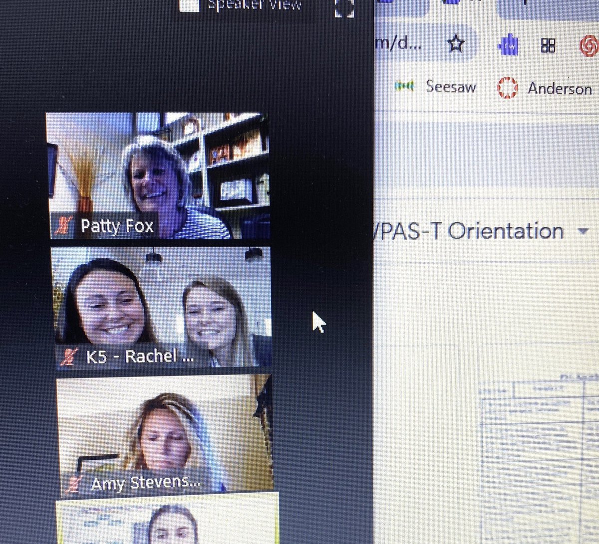 pfoxGCS's tweet photo. ...when you’re teaching a zoom session with 245 teachers but distracted by one familiar face! #favoritekid https://t.co/zmU0vIstD2