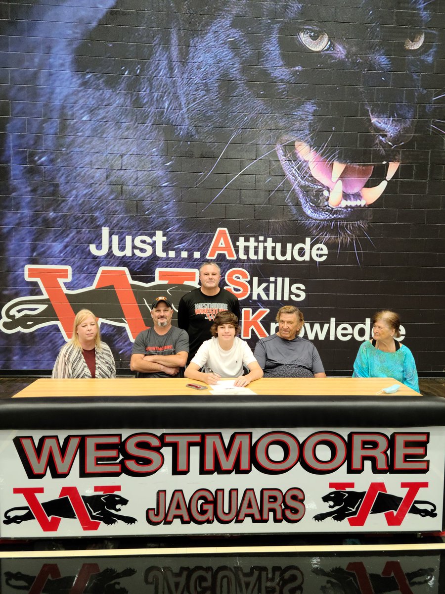 Congrats to our <a href="/wrestlejags/">Westmoore Wrestling</a> Ty Genzer <a href="/TyGenzer14/">Ty Genzer</a> ! Today he accepted a wrestling scholarship from <a href="/GoNeoshoWrestle/">Neosho Wrestling</a> . Great job Ty! <a href="/WestmooreHS/">Westmoore High School</a> <a href="/whsjagathletics/">Westmoore Athletics</a> <a href="/MoorePublicSch/">Moore Public Schools</a> <a href="/NNothern/">Nick Nothern</a> <a href="/GoNeosho/">Neosho Athletics</a> #jaguarproud