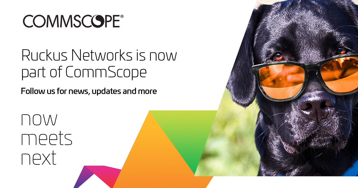 ruckusnetworks's tweet photo. Did you know that Ruckus is now part of @CommScope? Be sure to follow us there for information on our solutions that are powering progress. #NowMeetsNext https://t.co/IFbMDyY3cl