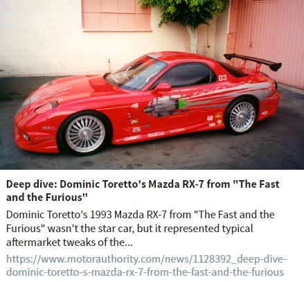 dominic toretto's mazda rx7