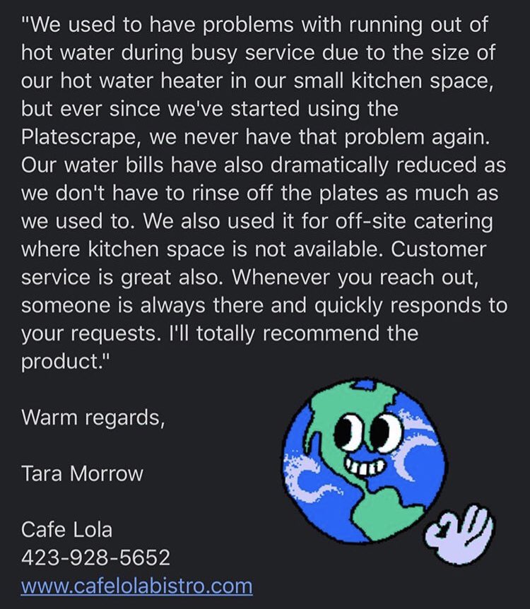 PlateScrape's tweet image. Love hearing from happy Water Warriors!