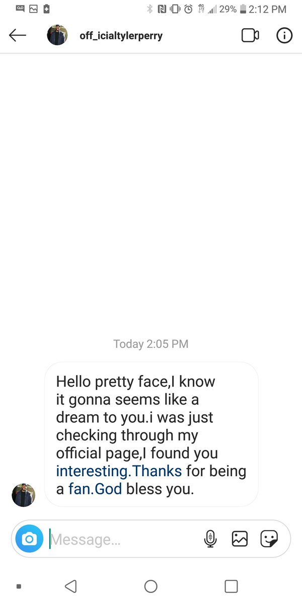 foreversanchez8's tweet photo. So @tylerperry i doubt it but is this you? I figure it's a scam but fr we should talk about adapting my books. https://t.co/qLodCqDaBc