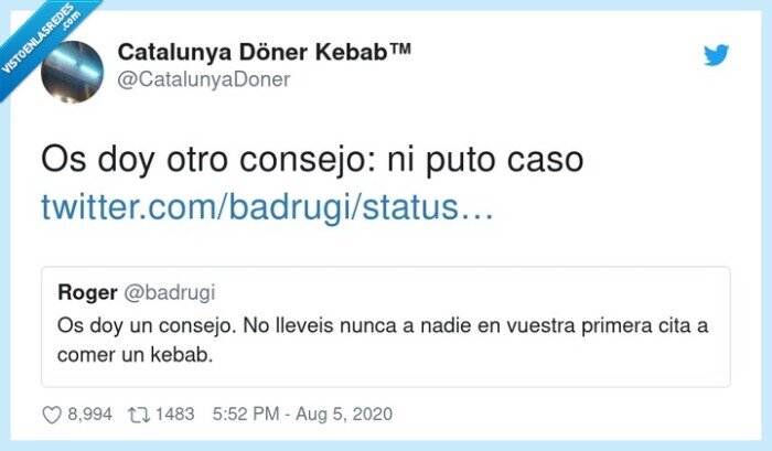vistoenlasredes's tweet photo. Con el sector de los kebabs no se juega , por @CatalunyaDoner https://t.co/vMhv2ZRqnN https://t.co/WuhnzqhN6z