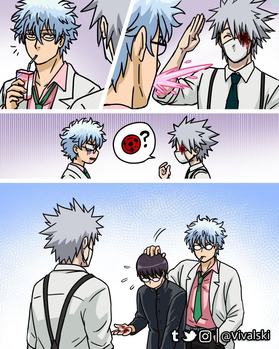 That time someone stole Kakashi sensei's sharingan #Gintama #銀魂 