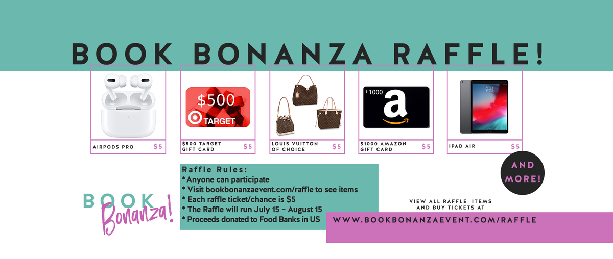 wildmeredith's tweet photo. There's still time to enter the @BonanzaBook Raffle! Proceeds will be donated to food banks across the U.S. to help those who have been affected by Covid-19. 

Go check out the amazing goodies!
👉 https://t.co/KPqfhvgPSO https://t.co/mpwZjDjkw9