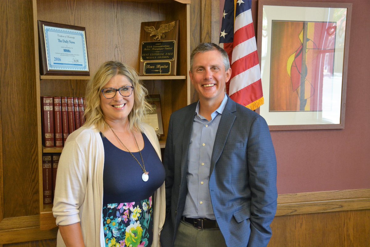 taraklostreich's tweet photo. Enjoyed coffee and a visit with ND Congressman Kelly Armstrong and state director, Jeff Rustvang, this morning. #publisherlife #dailynews #newsmonitor #wickcommunications https://t.co/2vEF6X0n7z