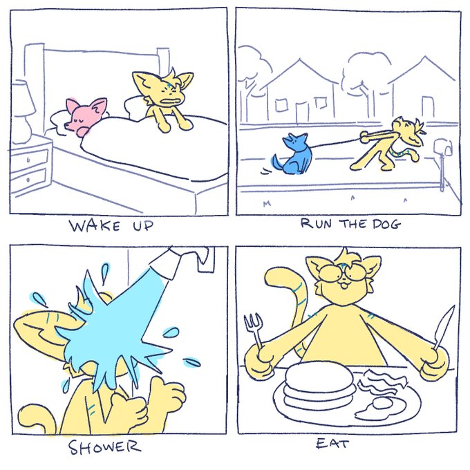 daily routine comic 