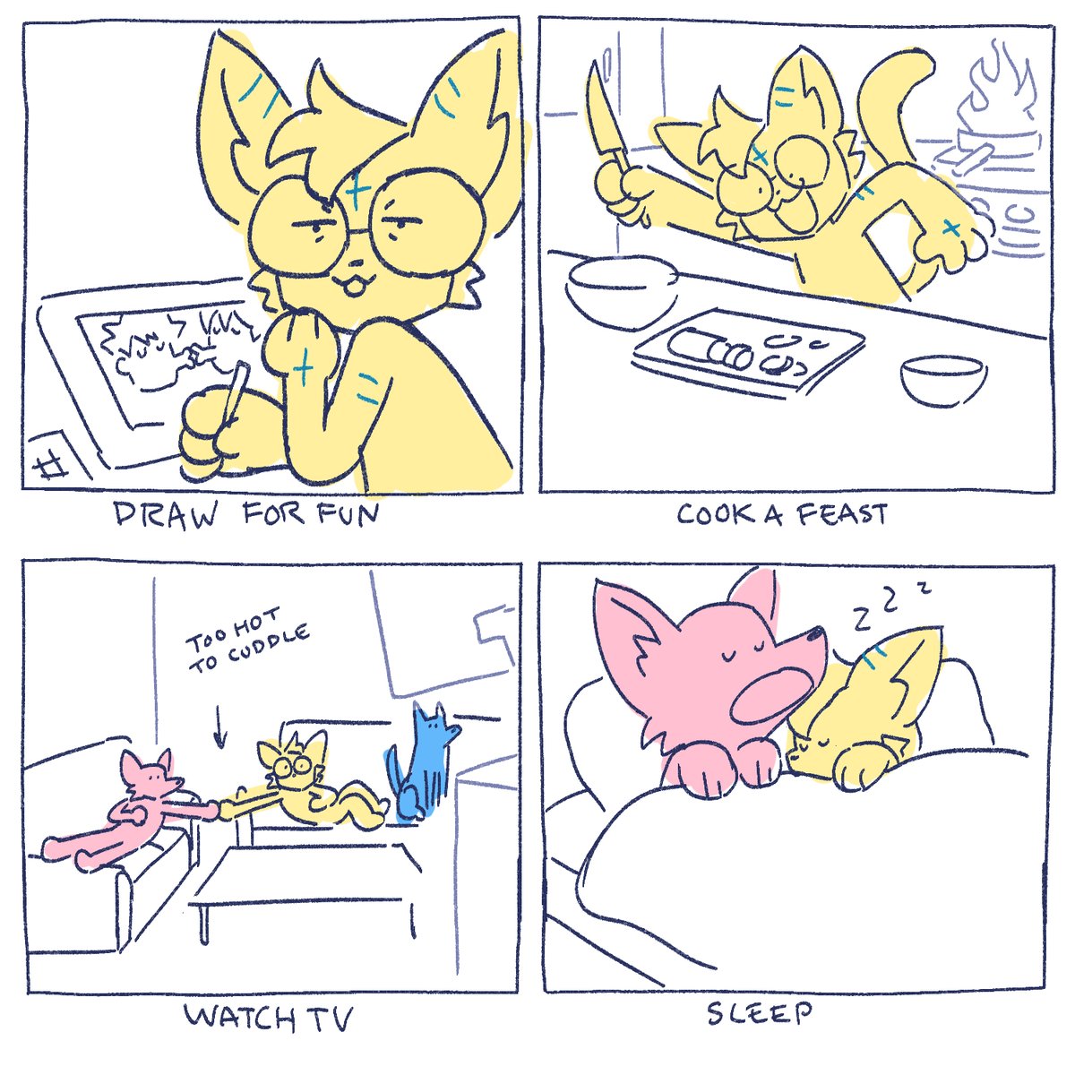 daily routine comic 
