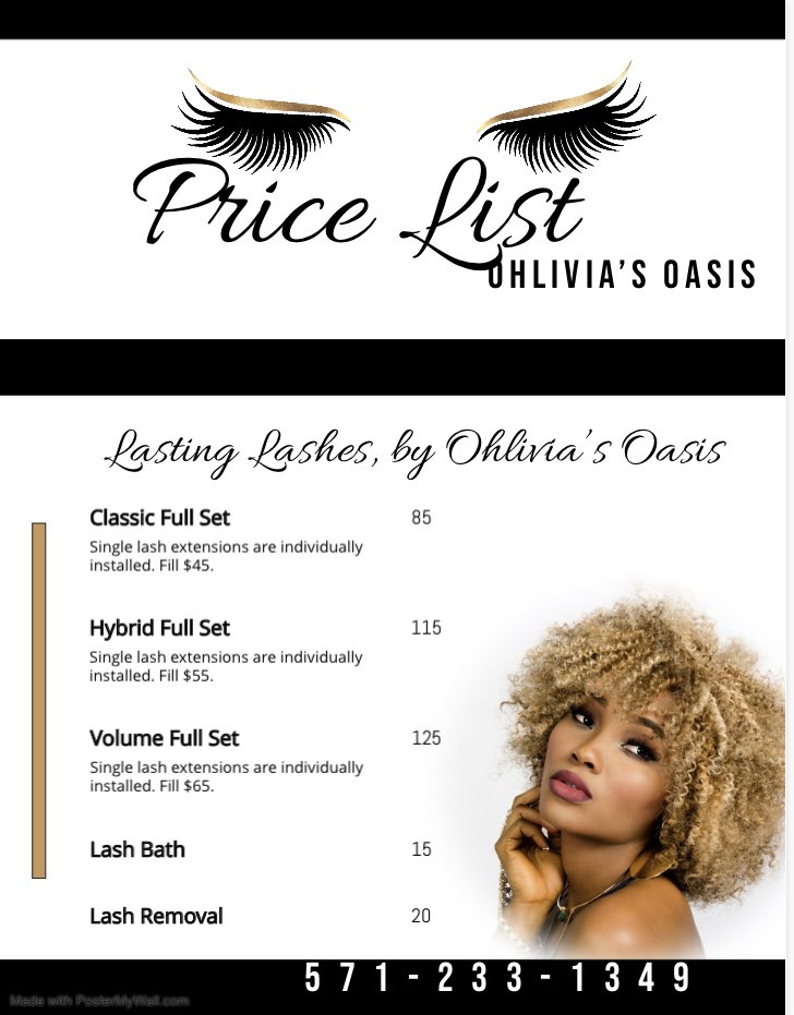Jad3Olivia's tweet image. Attention clients : please take note of our updated price list. We take quality in providing phenomenal service, great quality lashes, and a great experience overall. Book today
#lashes #ohliviasoasis #getlashed #booktoday #booknow #eyelashes #eyelashextensions #lashesonfleek